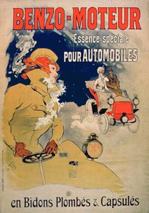 Reklamní plakát „Benzo-Moteur“ Motorový olej speciálně pro automobily, 1901 (barevný litho.)